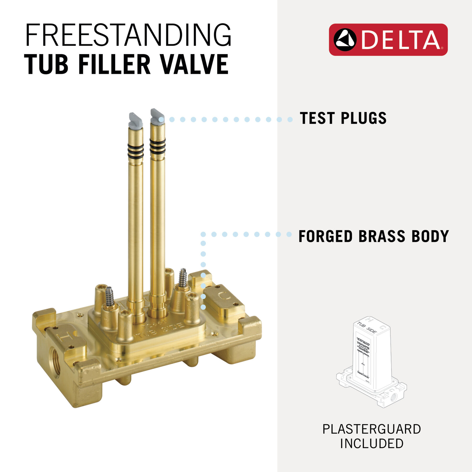Floor Mount Tub Filler - Rough with Stops (Recertified)