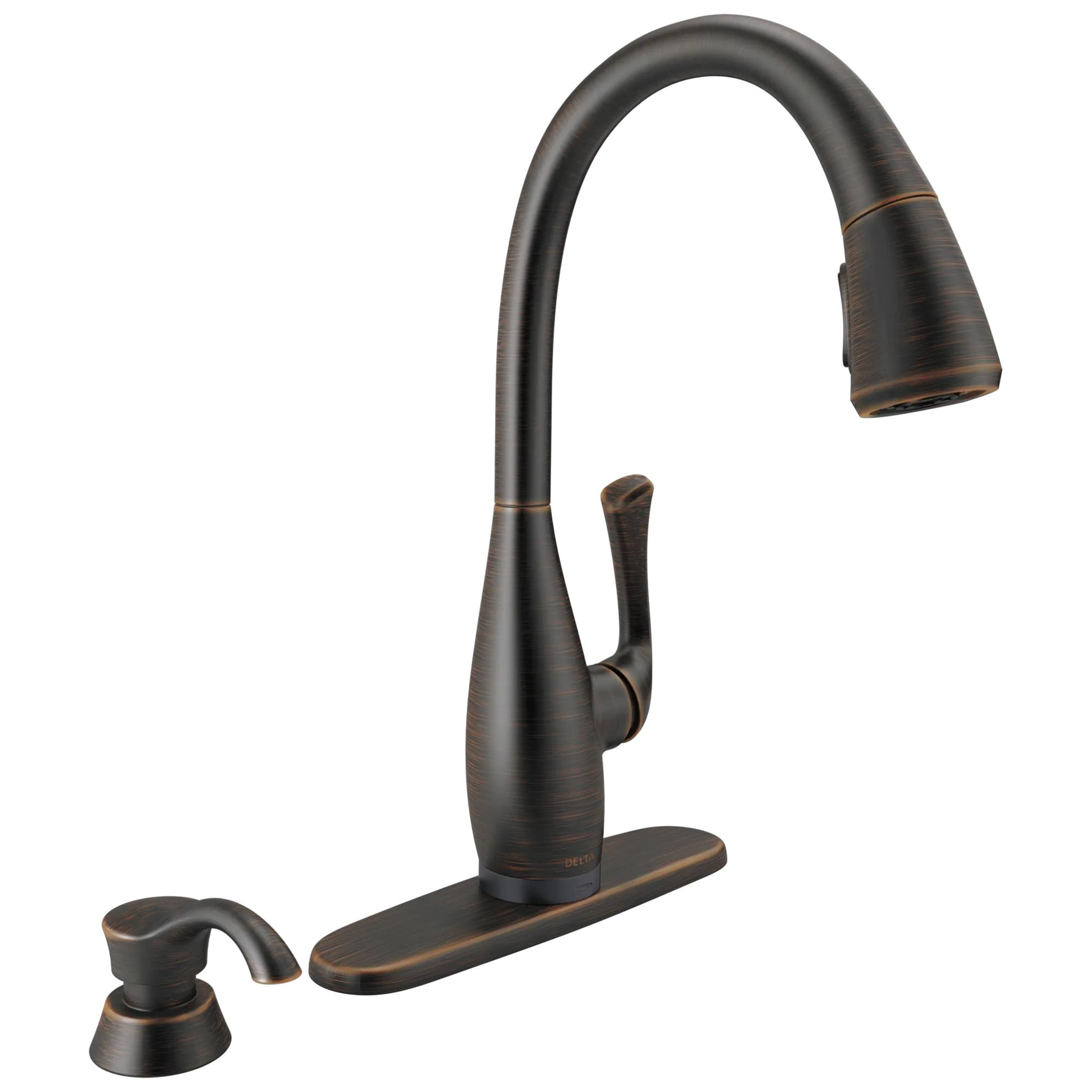 Single Handle Pull-Down Kitchen Faucet with Touch2O&reg; Technology and Soap Dispenser