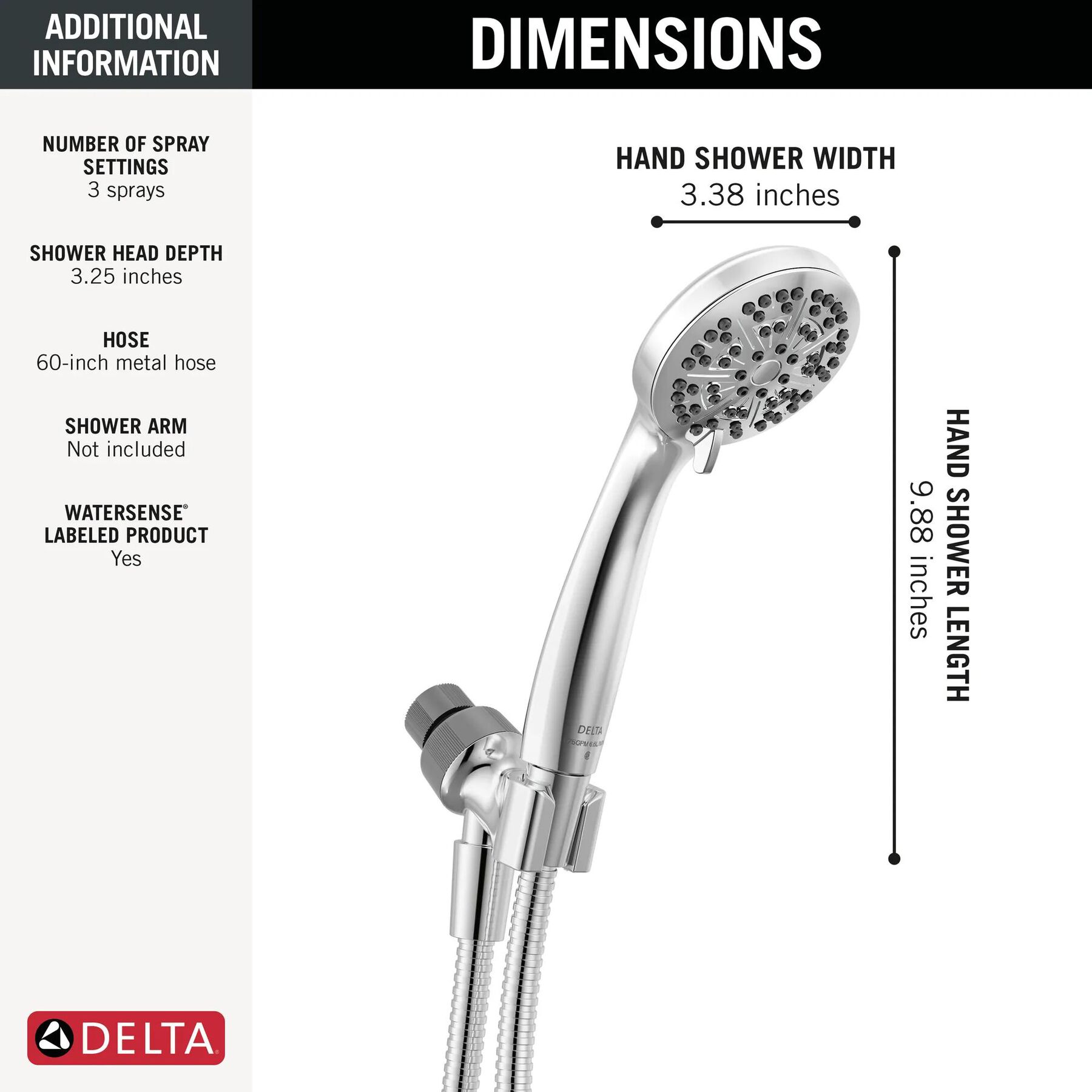 3-Setting Hand Shower