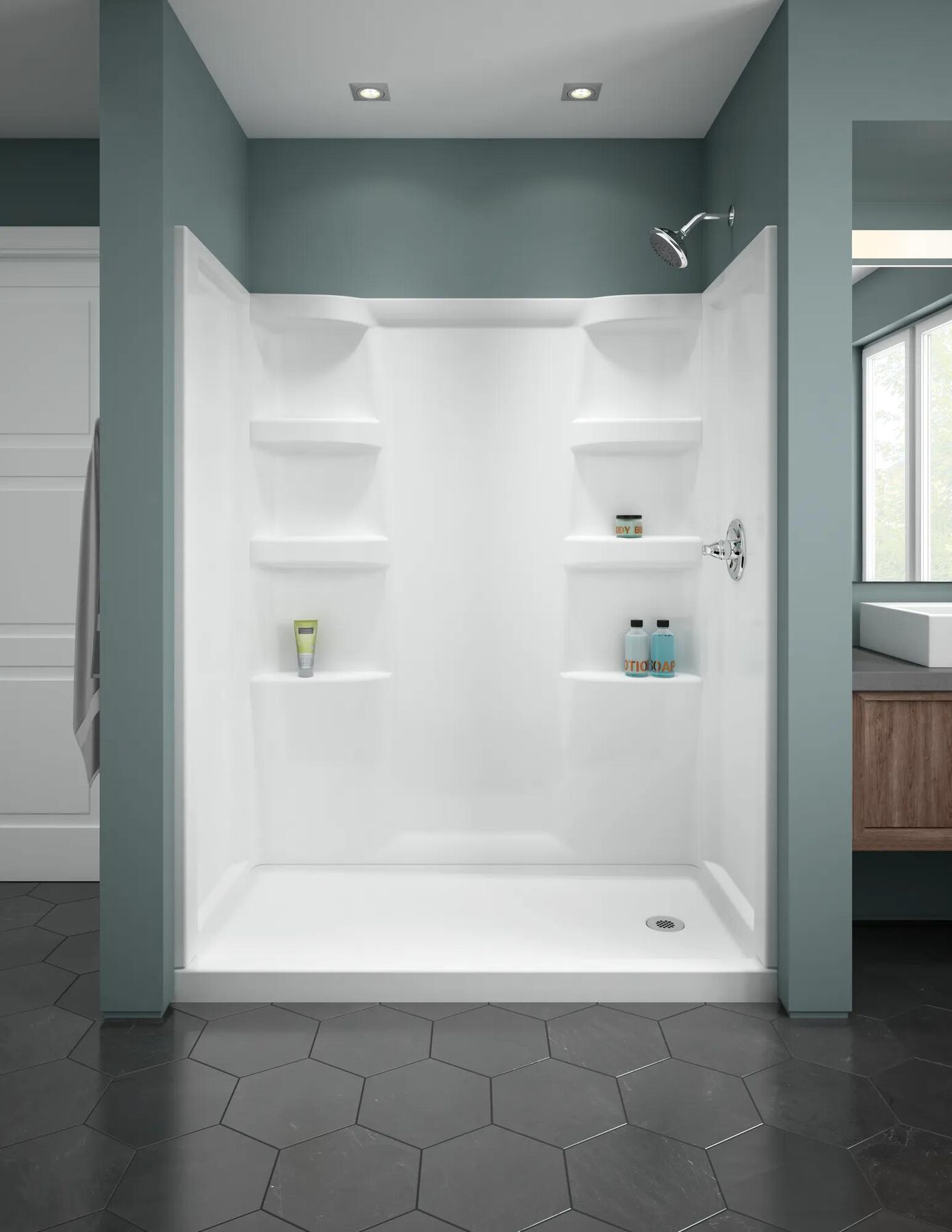 Haywood 60" x 30" Shower Base-Right