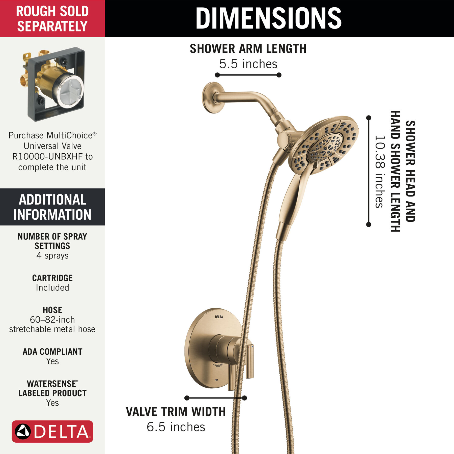 Monitor&nbsp;17 Series Shower Trim with In2ition&reg;