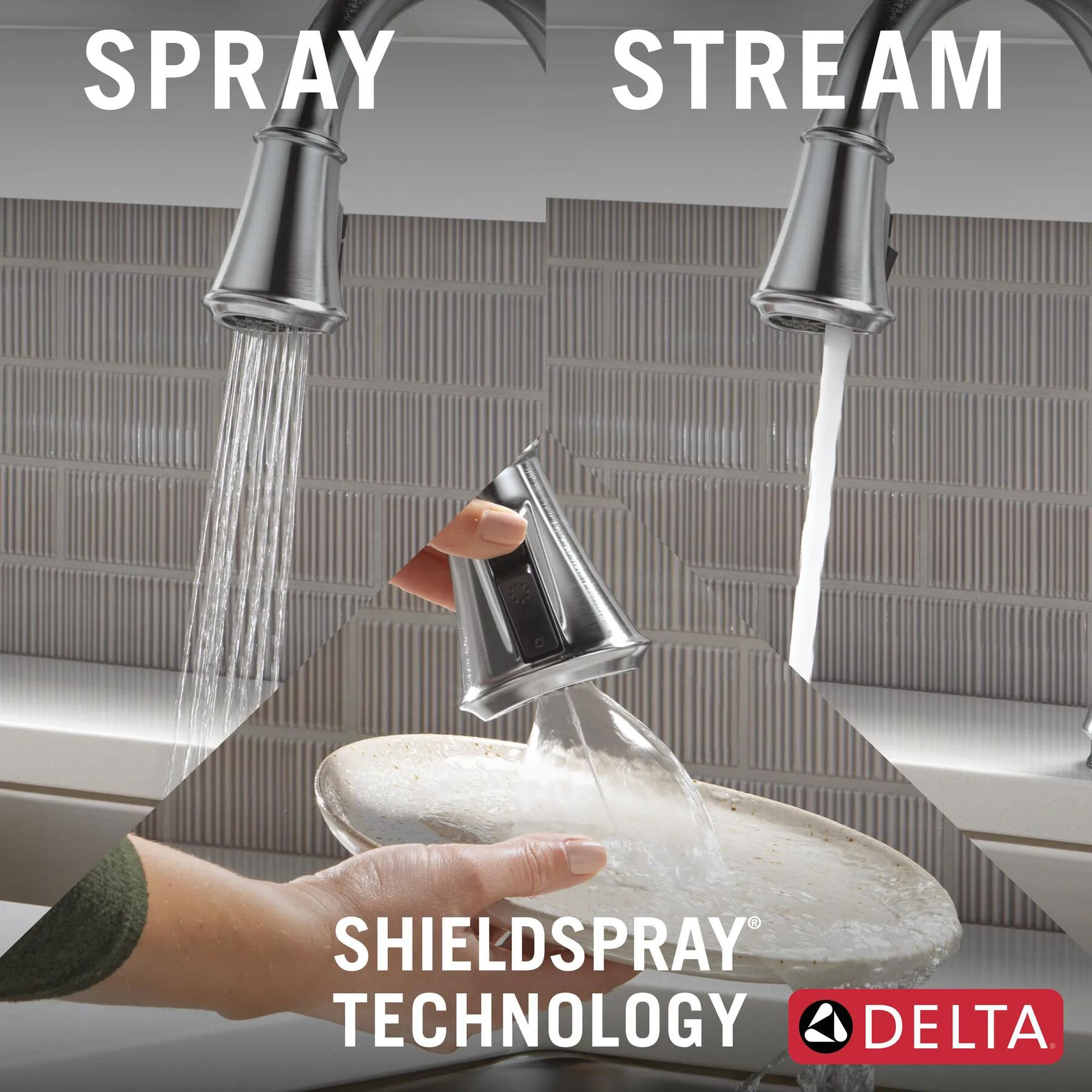 Touch<sub>2</sub>O&reg; Technology Kitchen Faucet with Touchless Technology