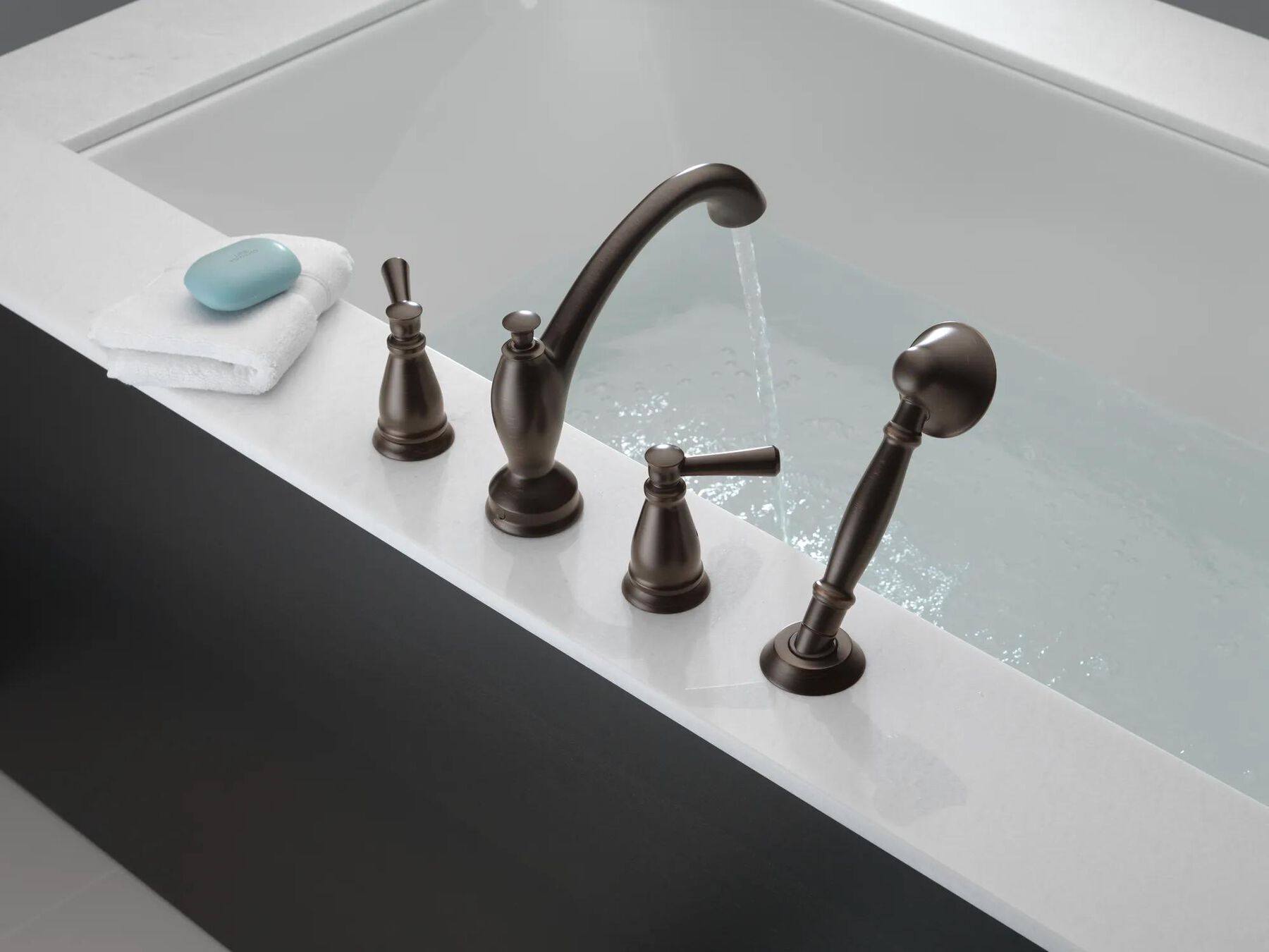 Traditional Roman Tub with Hand Shower Trim