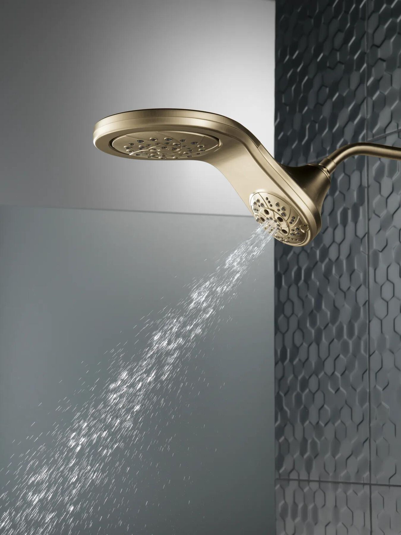 HydroRain&reg; H<sub>2</sub>Okinetic&reg; 5-Setting Two-in-One Shower Head