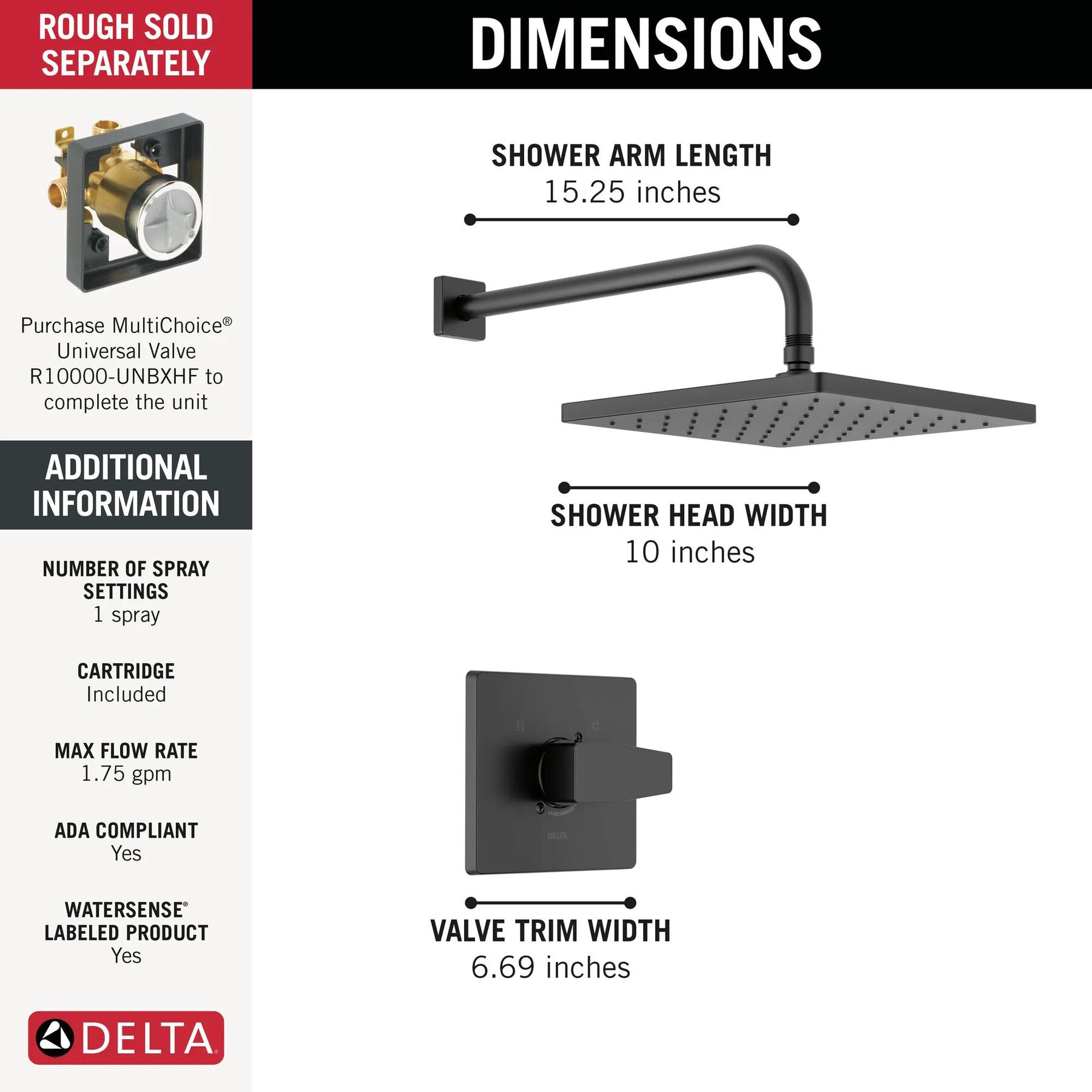Monitor 14 Series Shower Trim