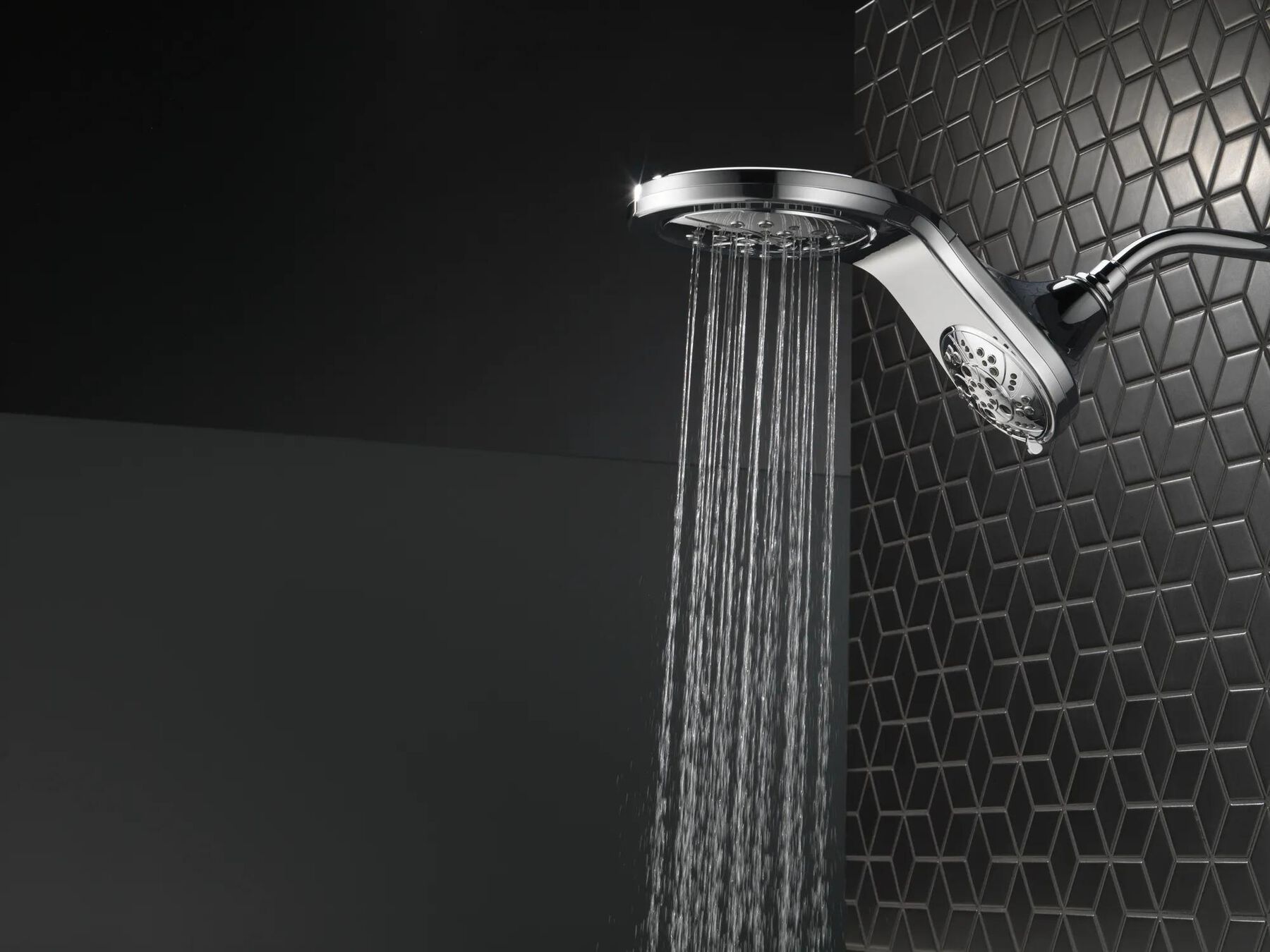 HydroRain&reg; H<sub>2</sub>Okinetic&reg; 5-Setting Two-in-One Shower Head