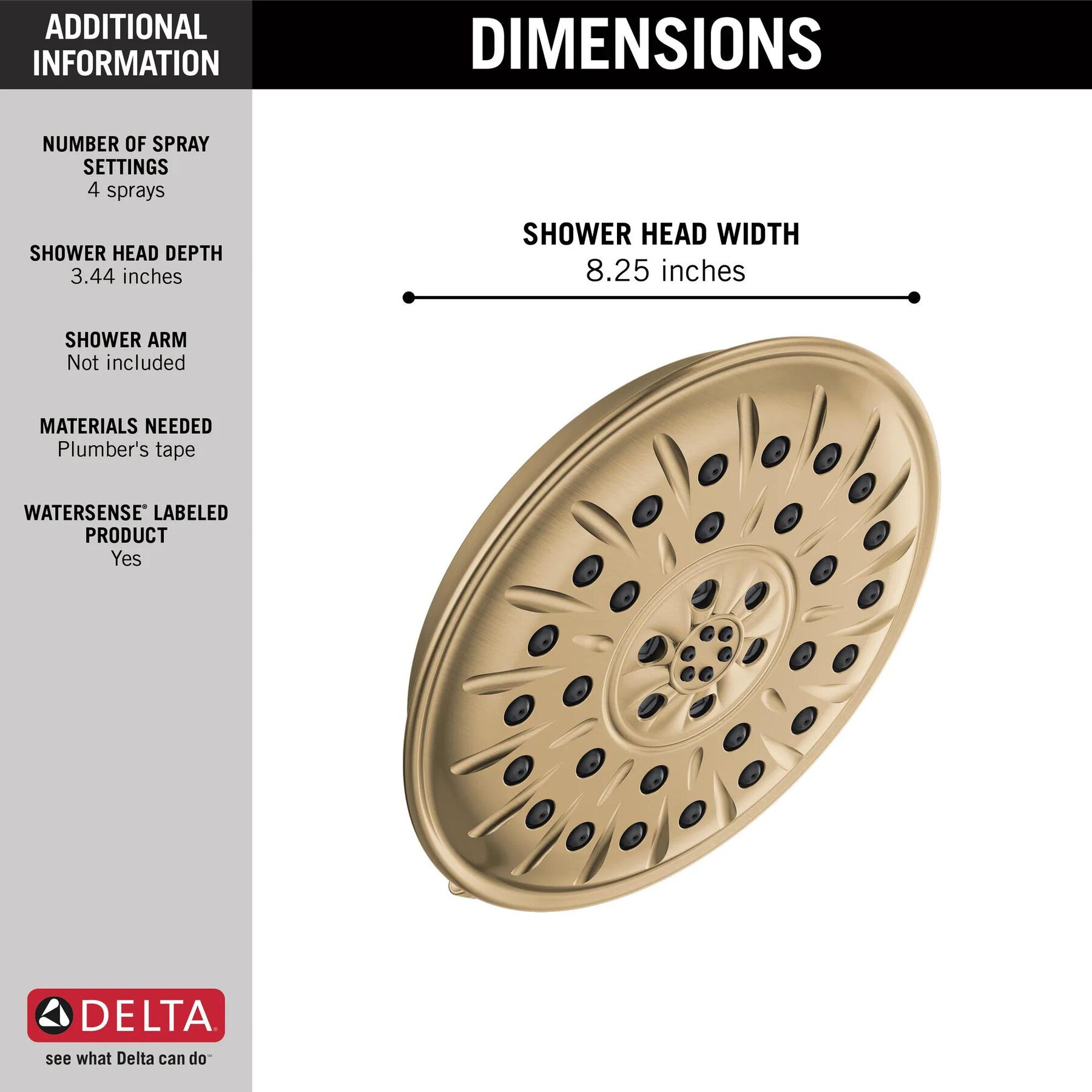 UltraSoak&trade; 4-Setting Shower Head