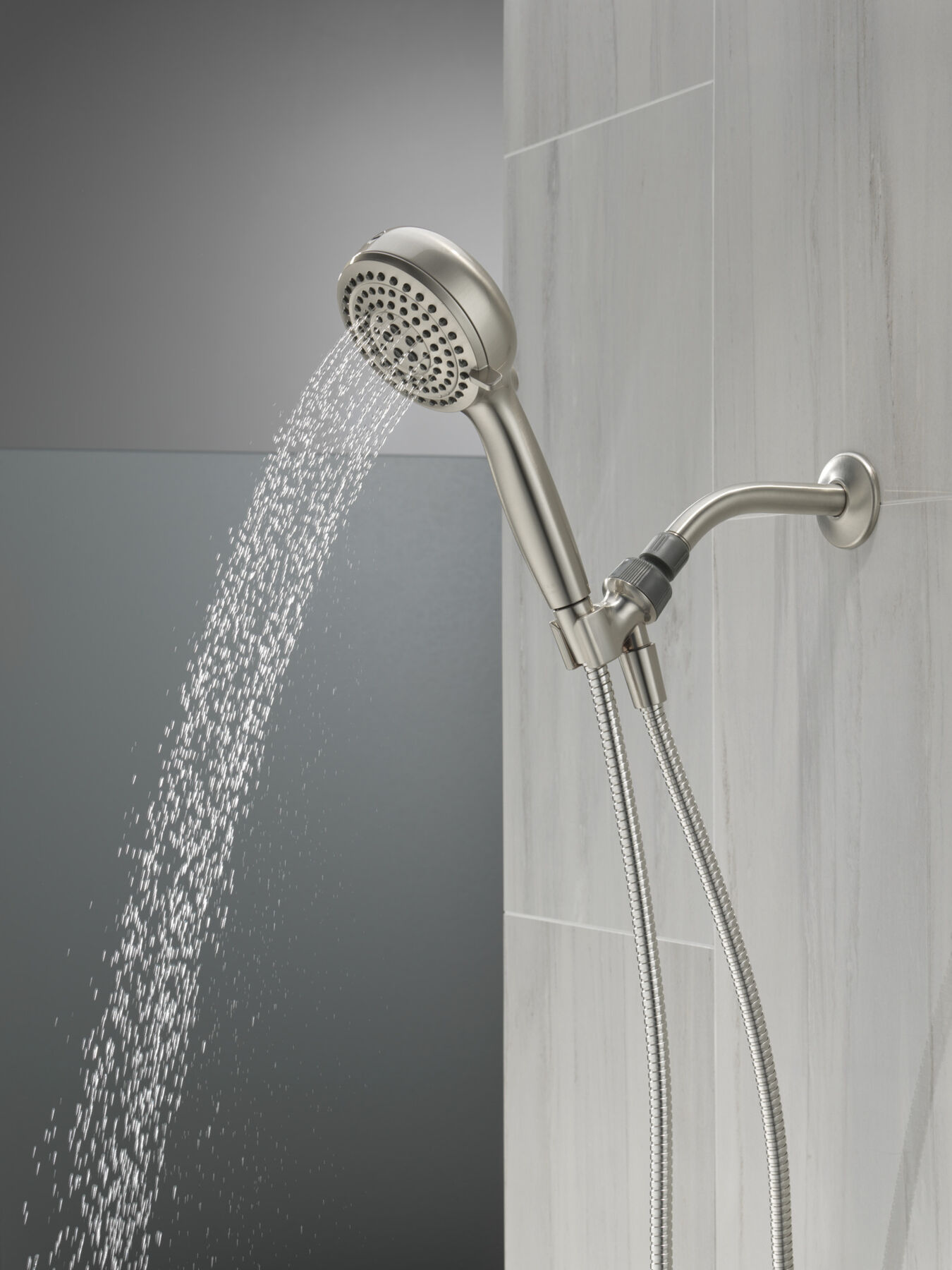 6-Setting Hand Shower with Cleaning Spray