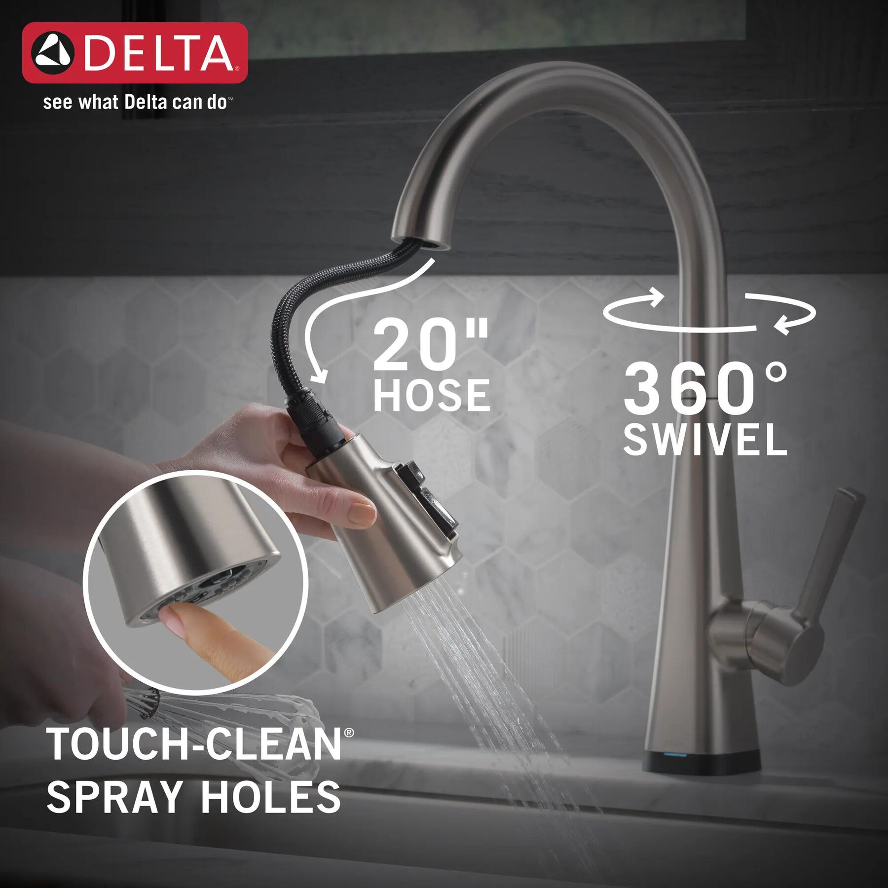 Single-Handle Pull-Down Kitchen Faucet with Touch<sub>2</sub>O&reg; Technology
