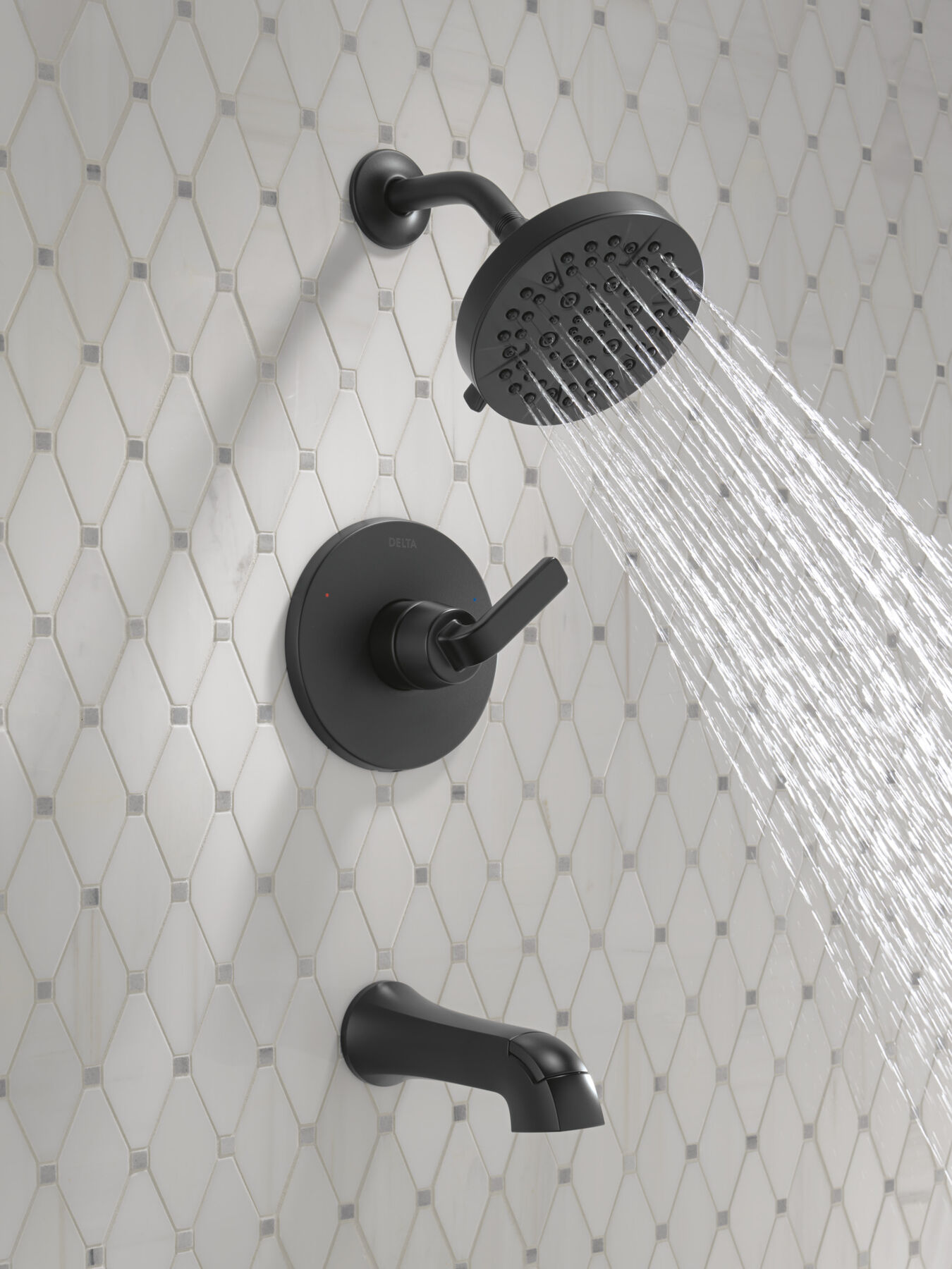 Widespread Lavatory Faucet with 14 Series Tub Shower Trim and Bathroom Accessories Bundle