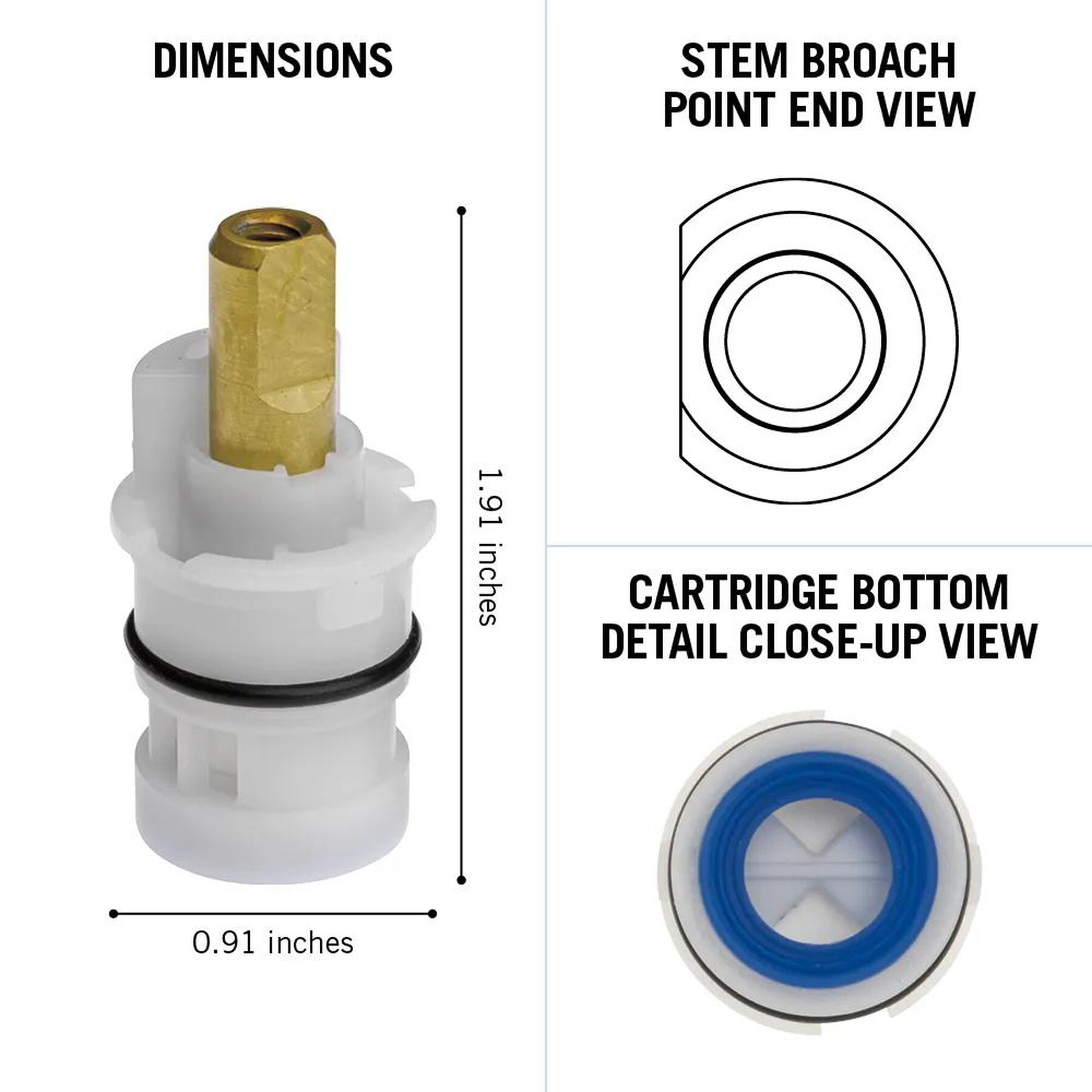 Cartridge (2) - 2H Ceramic Stem