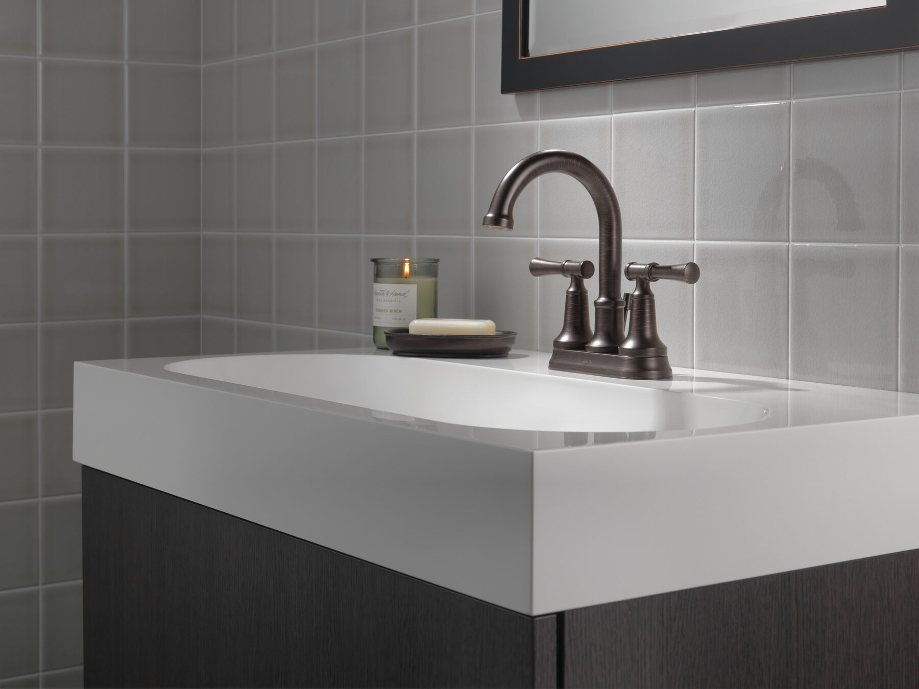 Two Handle Centerset Bathroom Faucet