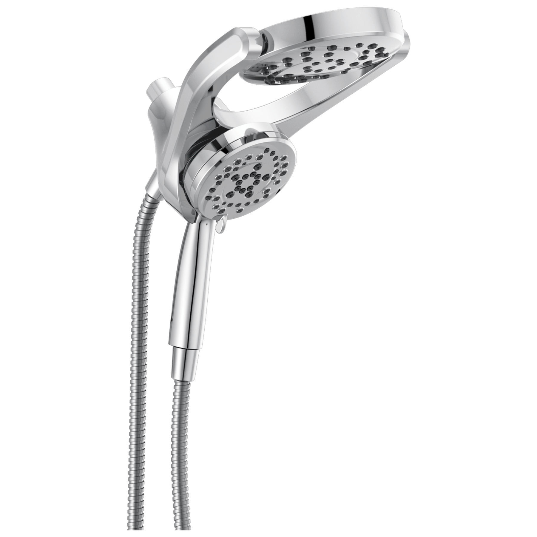 HydroRain&reg; 4-Setting Two-in-One Shower Head (Recertified)