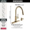 Single Handle Pull-Down Kitchen Faucet with Touch<sub>2</sub>O&reg; Technologyand Soap Dispenser (Recertified)