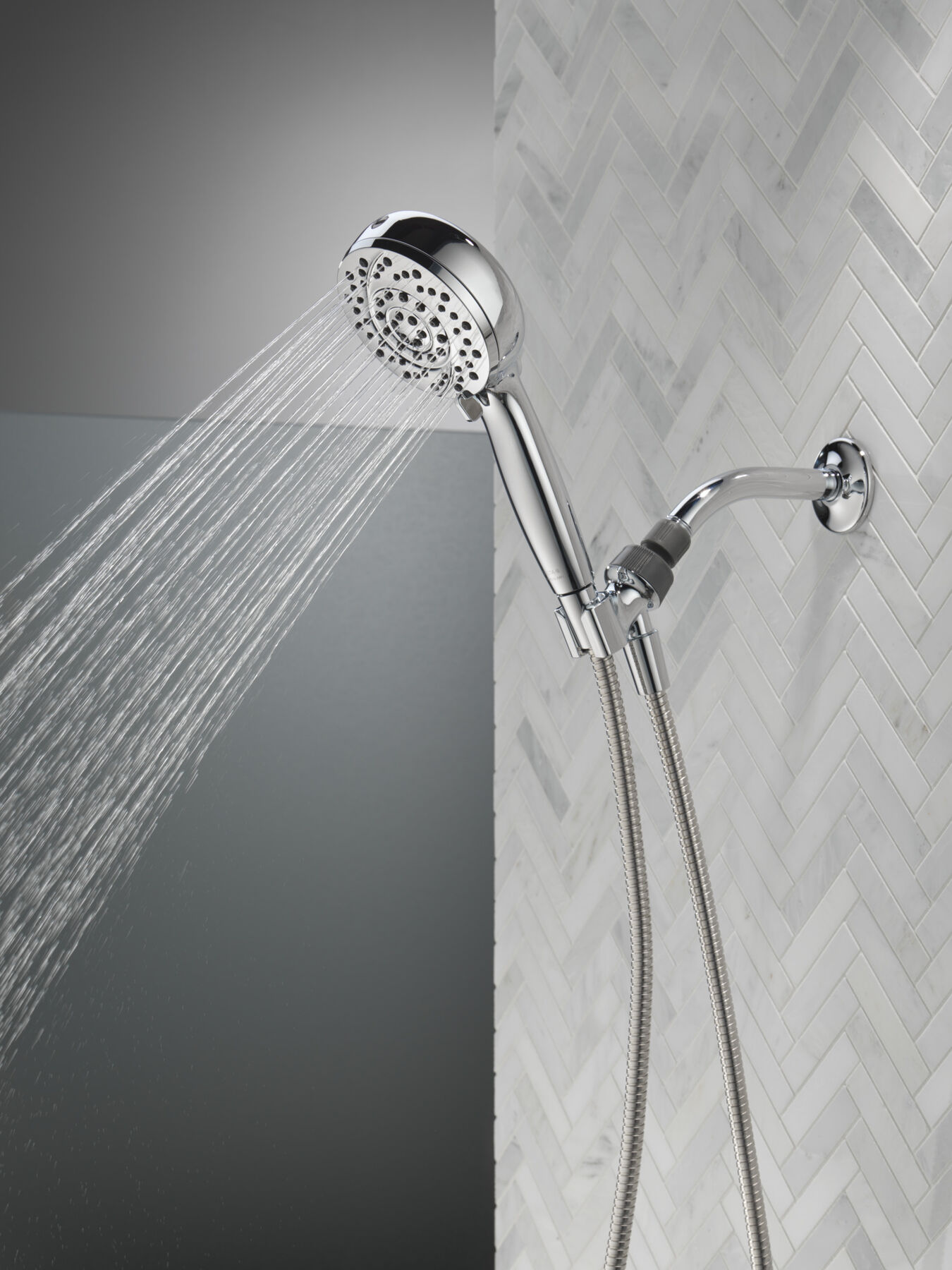 6-Setting Hand Shower with Cleaning Spray