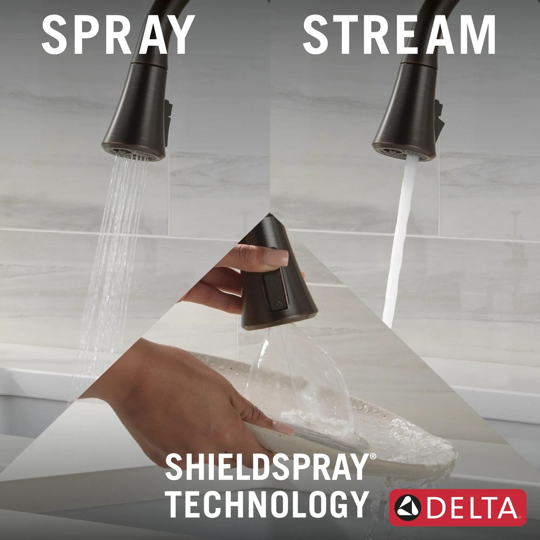 Single Handle Pull-Down Kitchen Faucet with ShieldSpray Technology