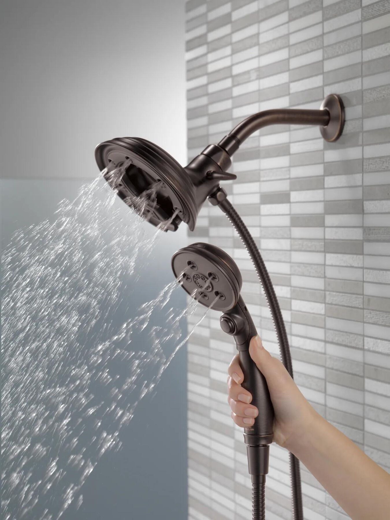 H<sub>2</sub>Okinetic&reg; In2ition&reg; 4-Setting Two-in-One Shower (Recertified)