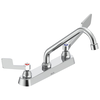 Two Handle 8 In Cast Deck-Mount Faucet
