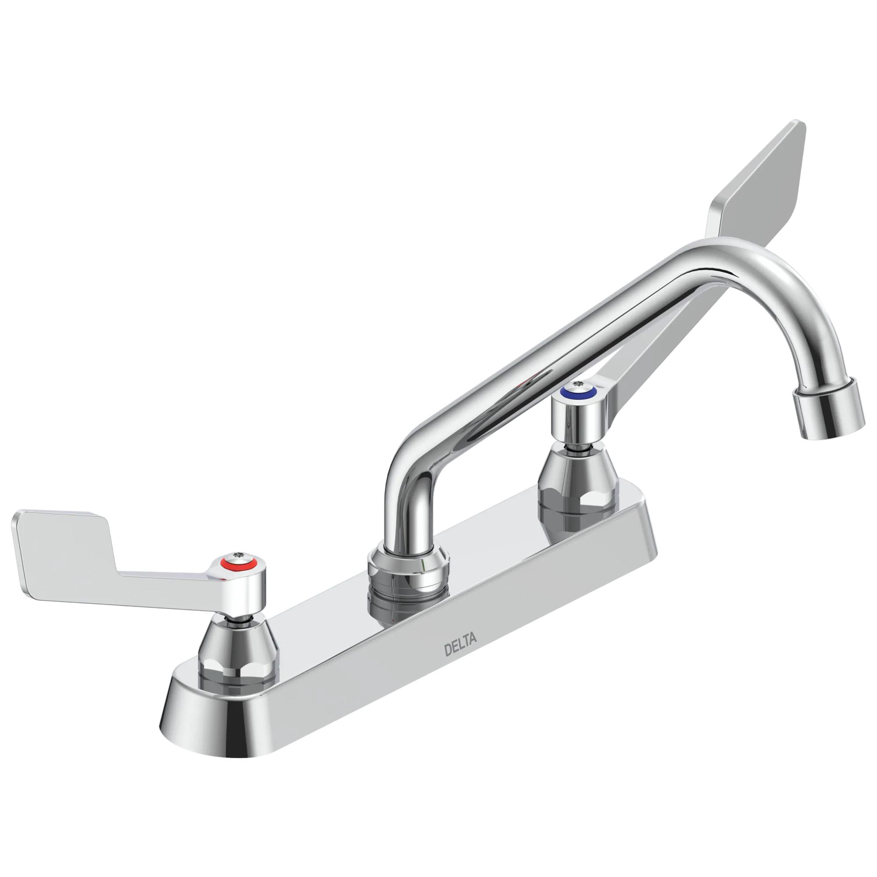 Two Handle 8 In Cast Deck-Mount Faucet