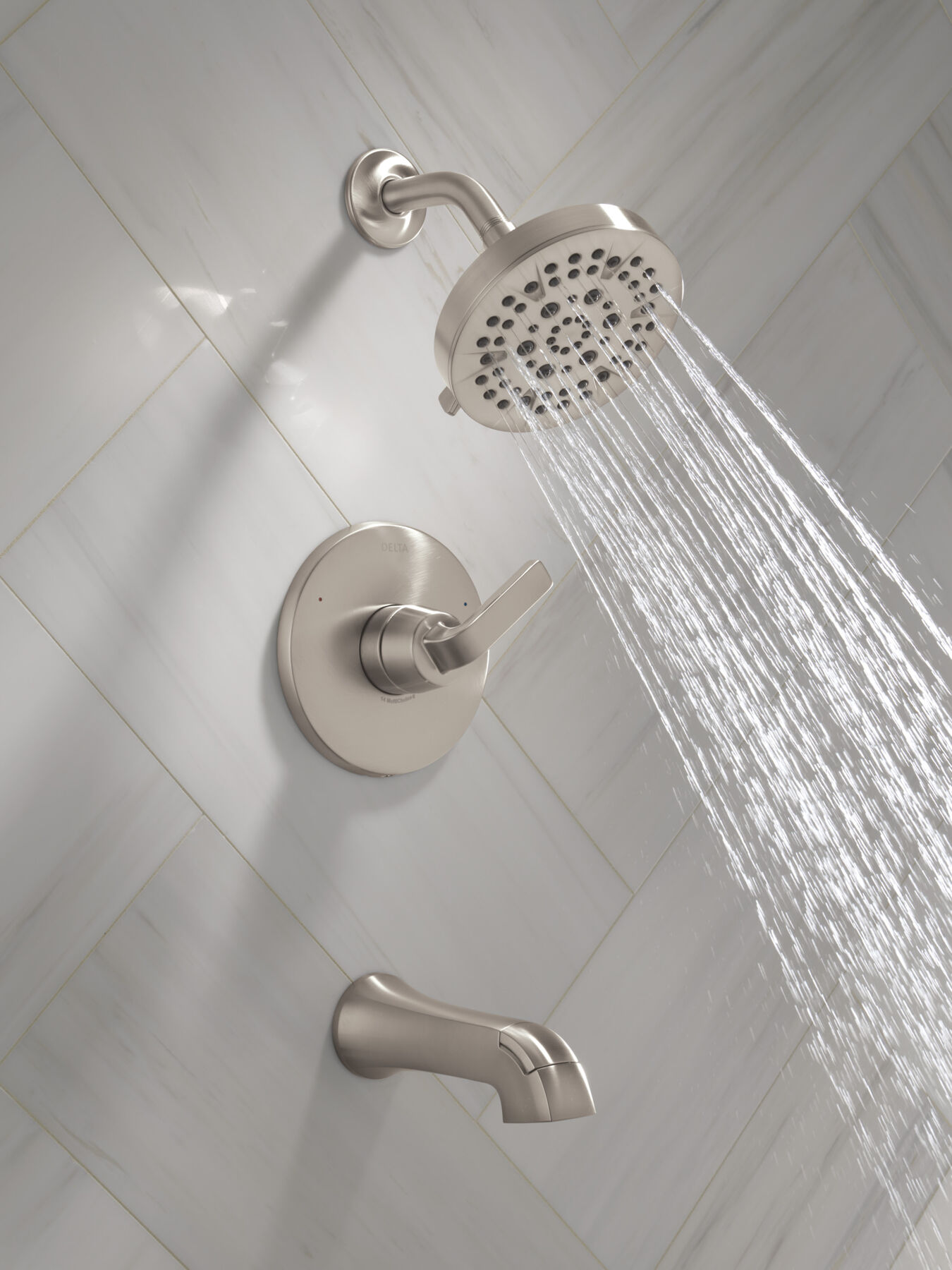 Widespread Lavatory Faucet with 14 Series Tub Shower Trim and Bathroom Accessories Bundle