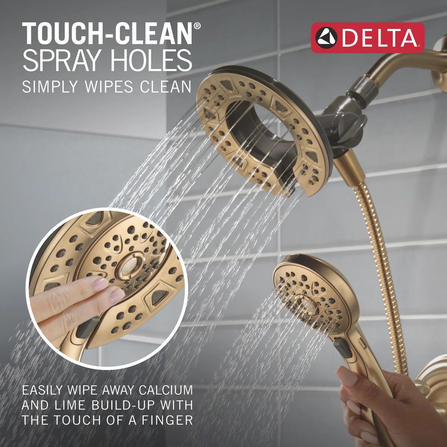 Widespread Lavatory Faucet with 14 Series Tub Shower Trim and Rough Bundle