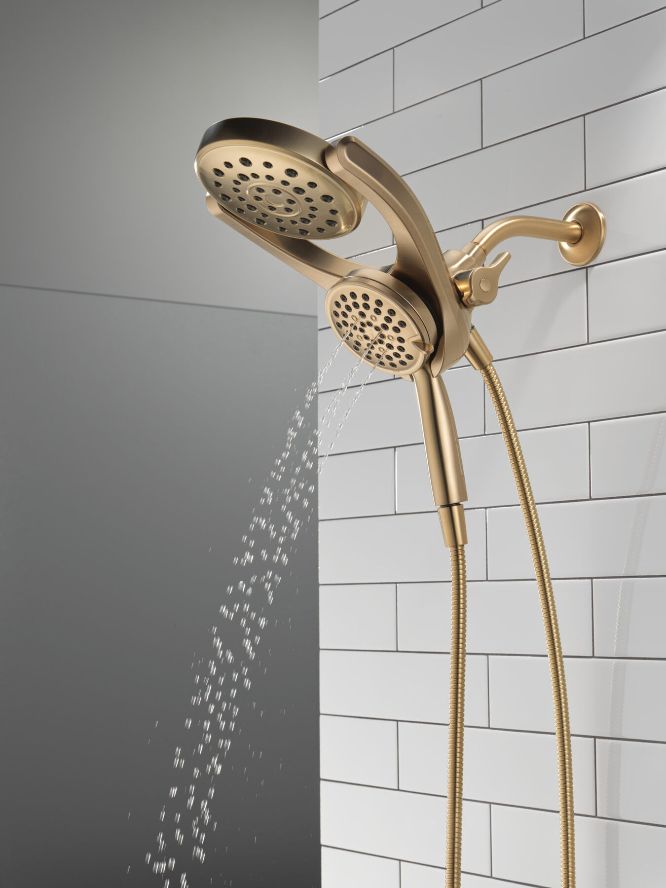 HydroRain&reg; 4-Setting Two-in-One Shower Head