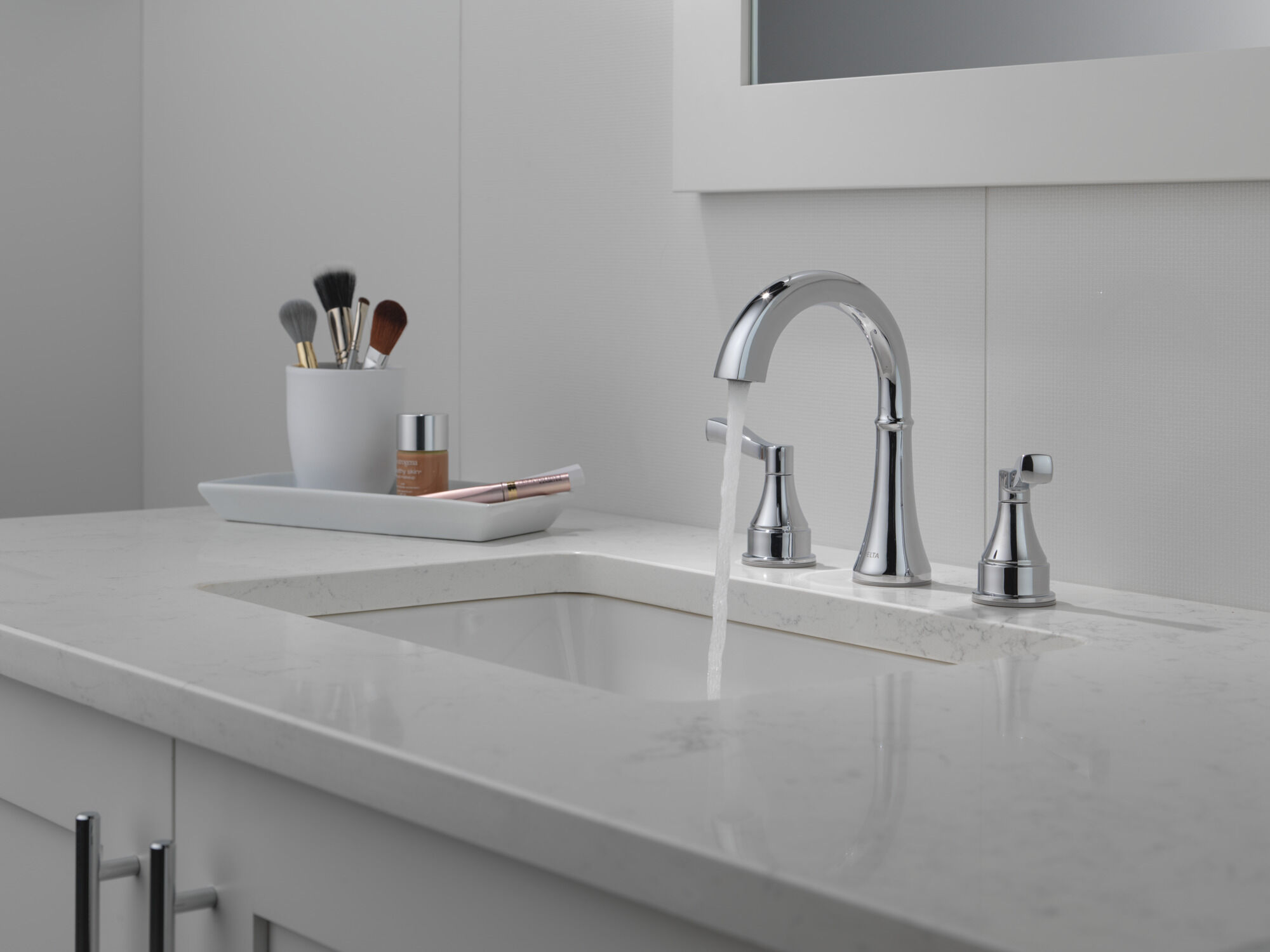 Two Handle Widespread Bathroom Faucet in Chrome 35822LF | Delta Faucet