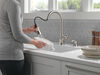 Single Handle Pull-Down Kitchen Faucet with Soap Dispenser and ShieldSpray Technology