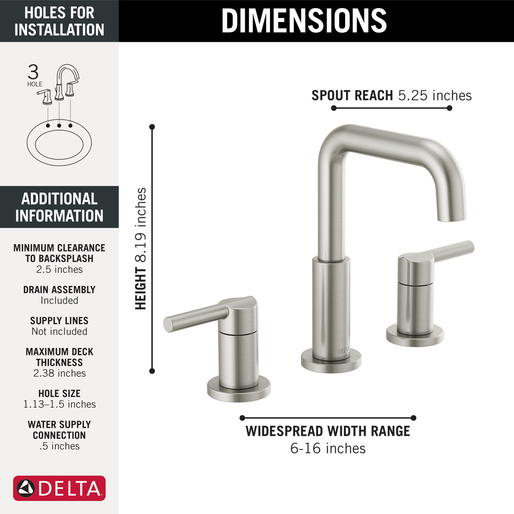 Widespread Lavatory Faucet with Tub Shower Trim Bundle - 14 Series