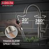 Single Handle Pull-Down Kitchen Faucet with Soap Dispenser (Recertified)