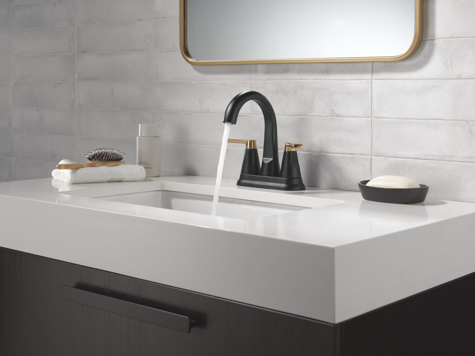 Two Handle Centerset Bathroom Faucet