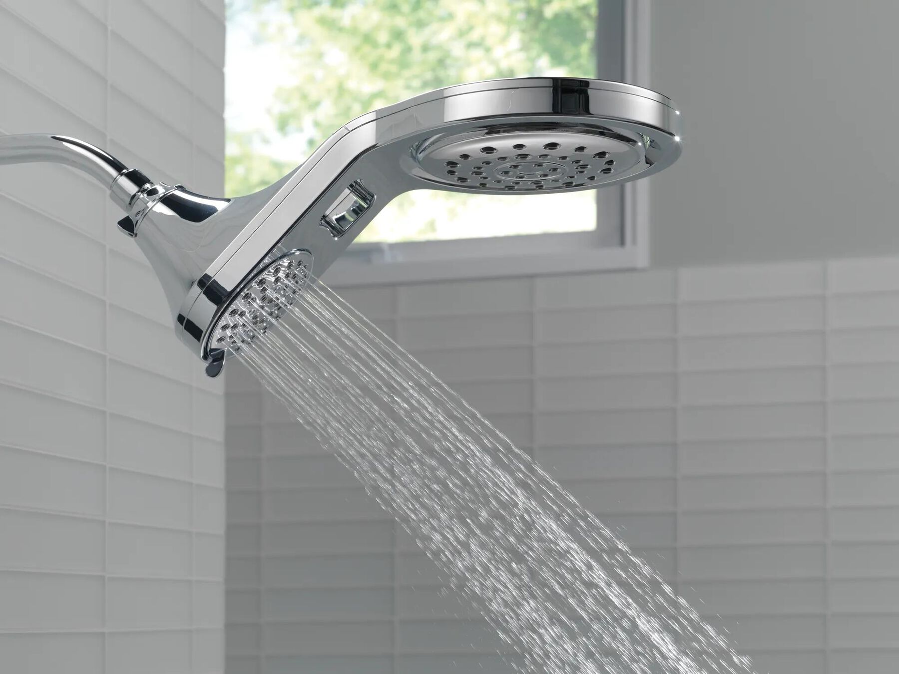 HydroRain&reg; 5-Setting Two-in-One Shower Head