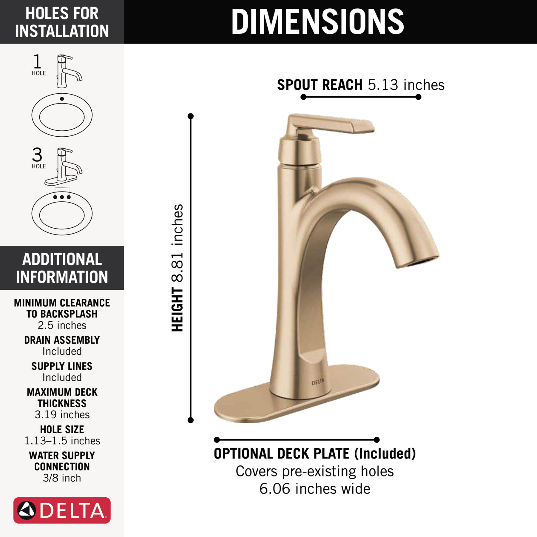 Single Handle Bathroom Faucet