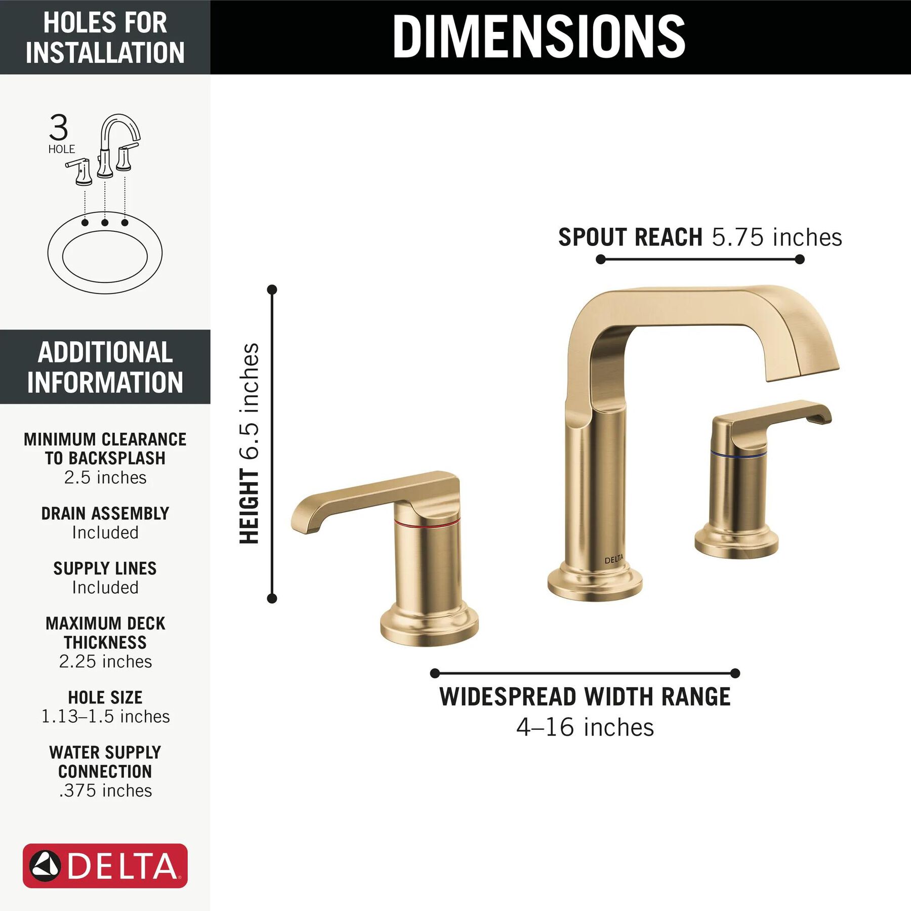 Two Handle Widespread Bathroom Faucet (Recertified)