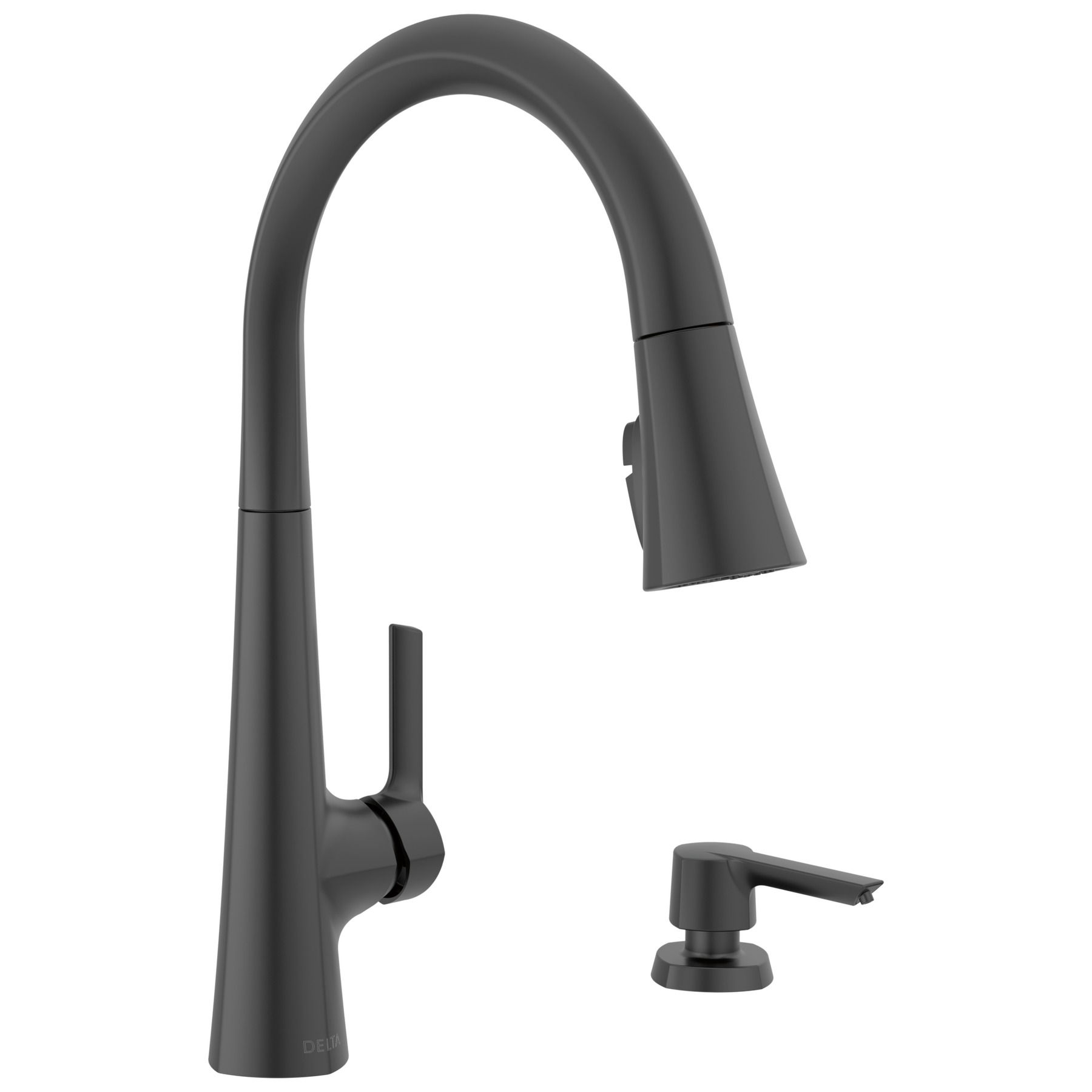 Single Handle Pull-Down Kitchen Faucet with Soap Dispenser and ShieldSpray&reg; Technology