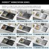 33&rdquo; Granite Composite Workstation Kitchen Sink Drop-In Top Mount Single Bowl with WorkFlow&trade; Ledge and Accessories in Dark Grey
