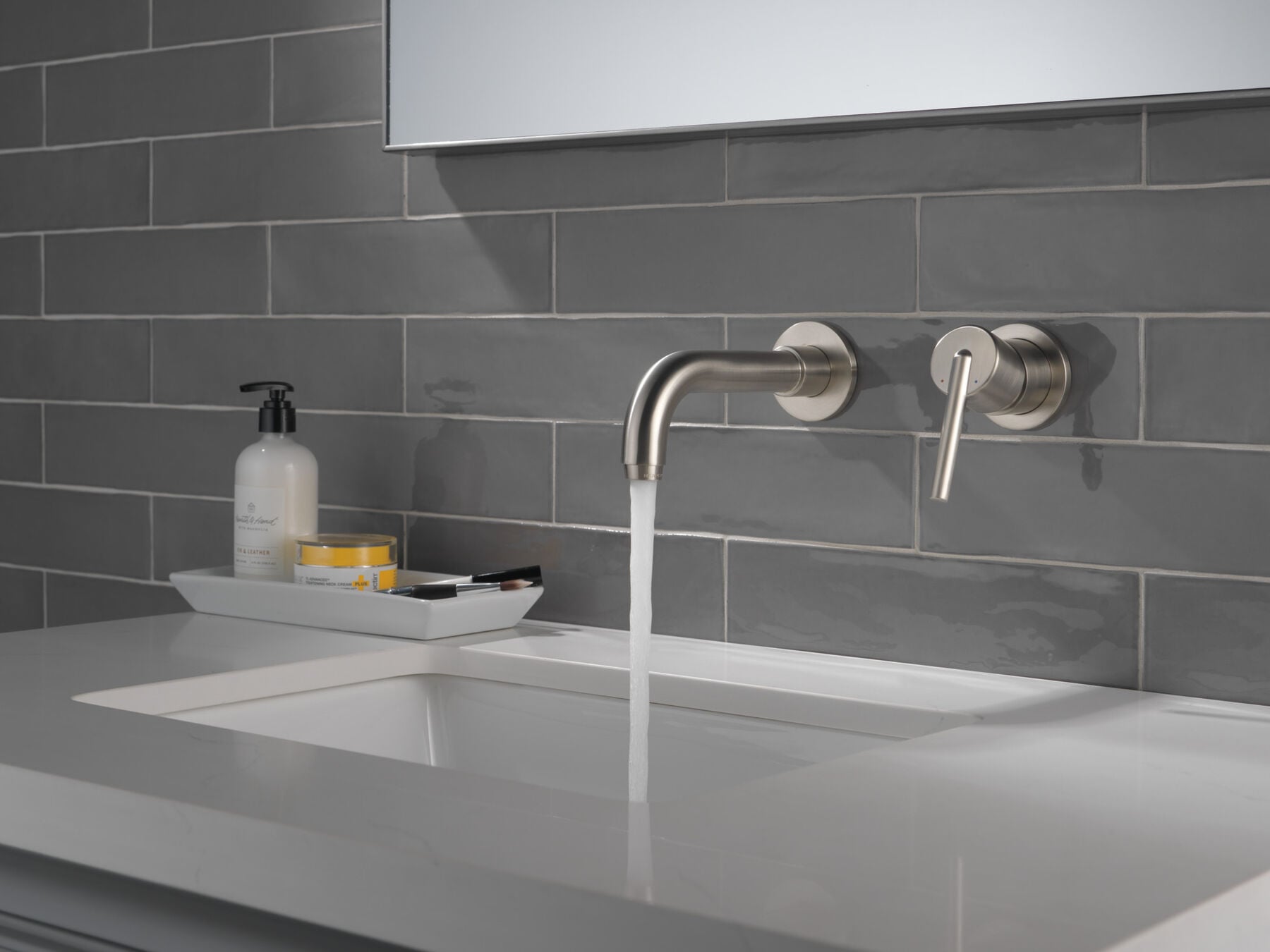 Single Handle Wall Mount Bathroom Faucet Trim (Recertified)