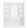 60x32 Alcove Shower Base and Wall Set Bundle - Center Drain