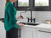 Two Handle Pull-Down Bridge Kitchen Faucet