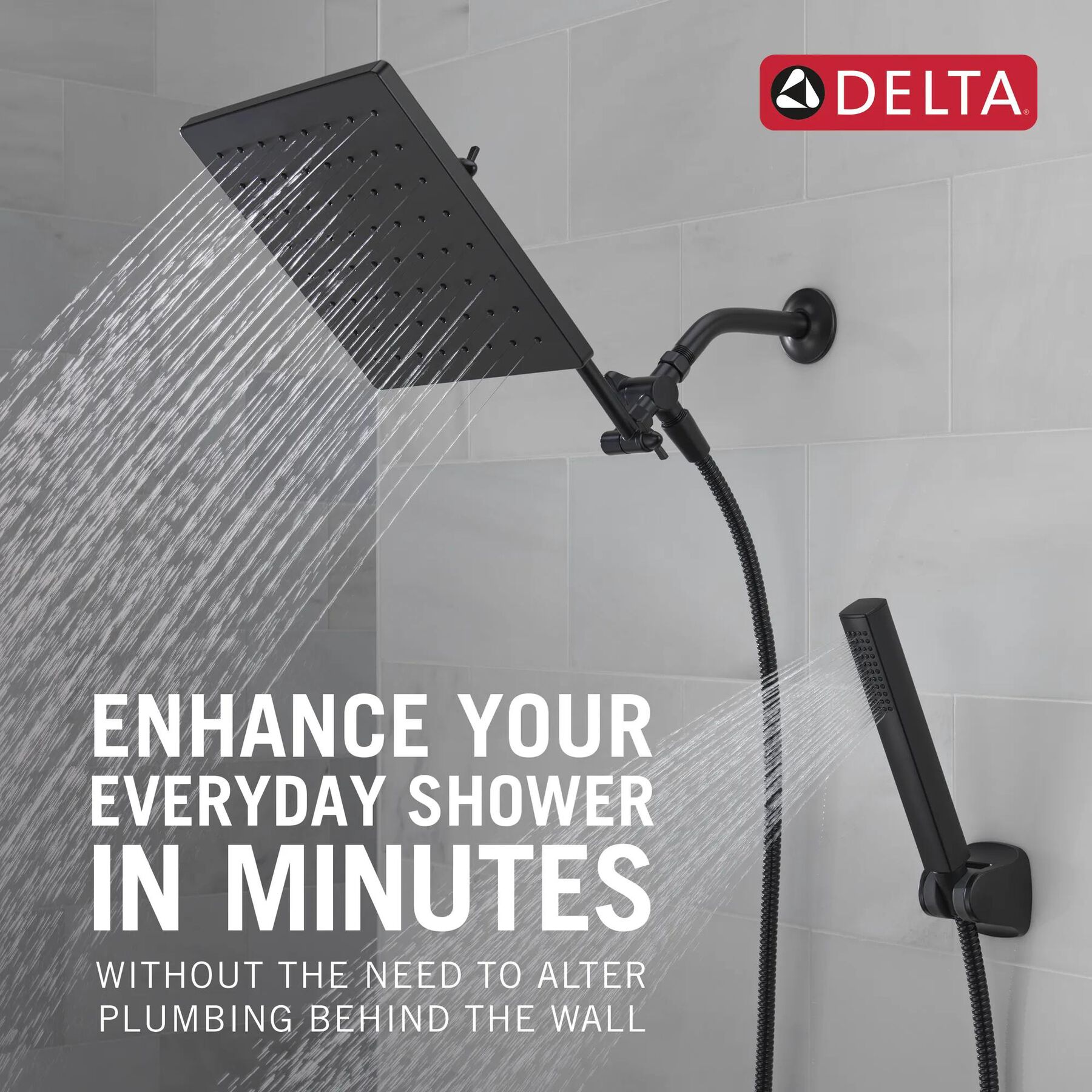 10 inch Raincan Shower Head & Hand Held Combo with Adjustable Extension Arm