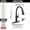 Single Handle Pull-Down Kitchen Faucet with Soap Dispenser and ShieldSpray Technology