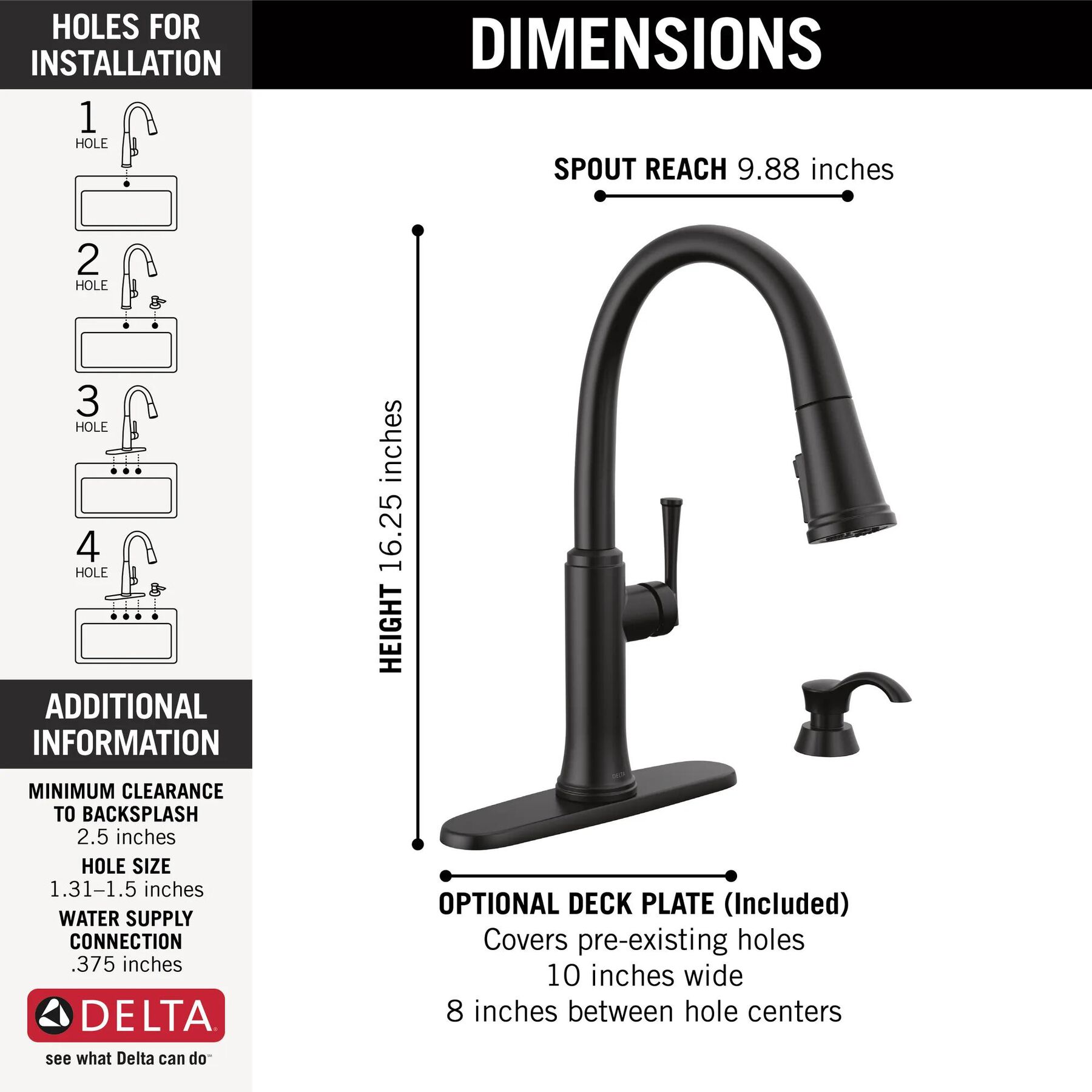 Single Handle Pull-Down Kitchen Faucet with Soap Dispenser and ShieldSpray Technology