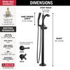 Single Handle Floor Mount Tub Filler Trim - Less Handle