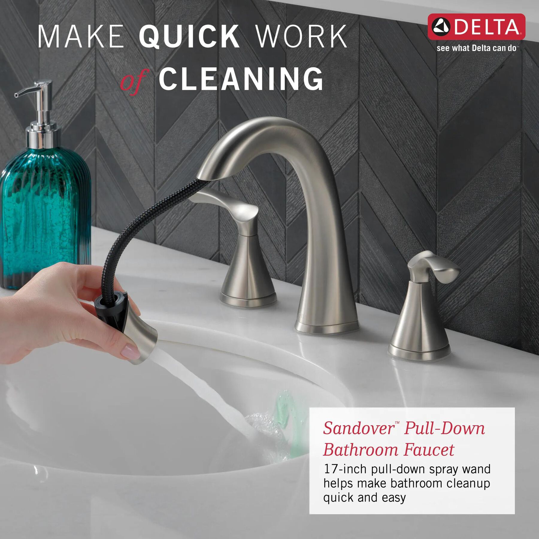 Two Handle Centerset Bathroom Faucet (Recertified)