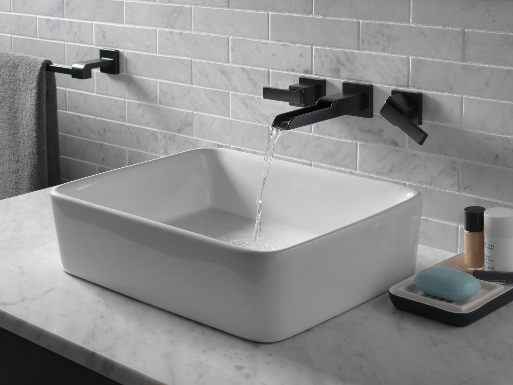 Two Handle Wall Mount Channel Bathroom Faucet Trim