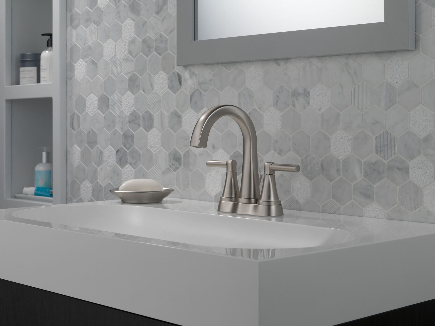 Two Handle Centerset Bathroom Faucet