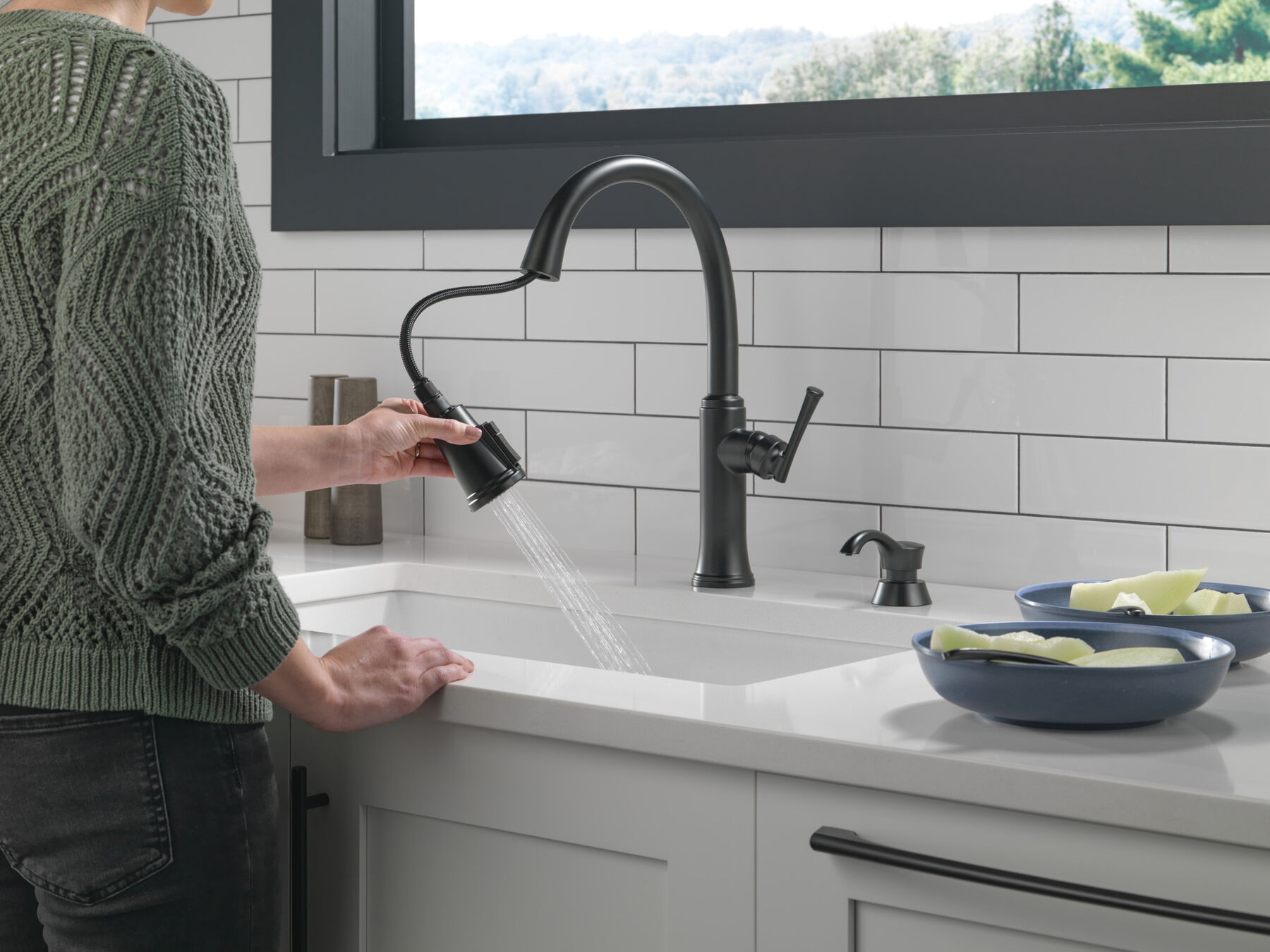 Pull-Down Kitchen Faucet w/Soap Disp (Recertified)