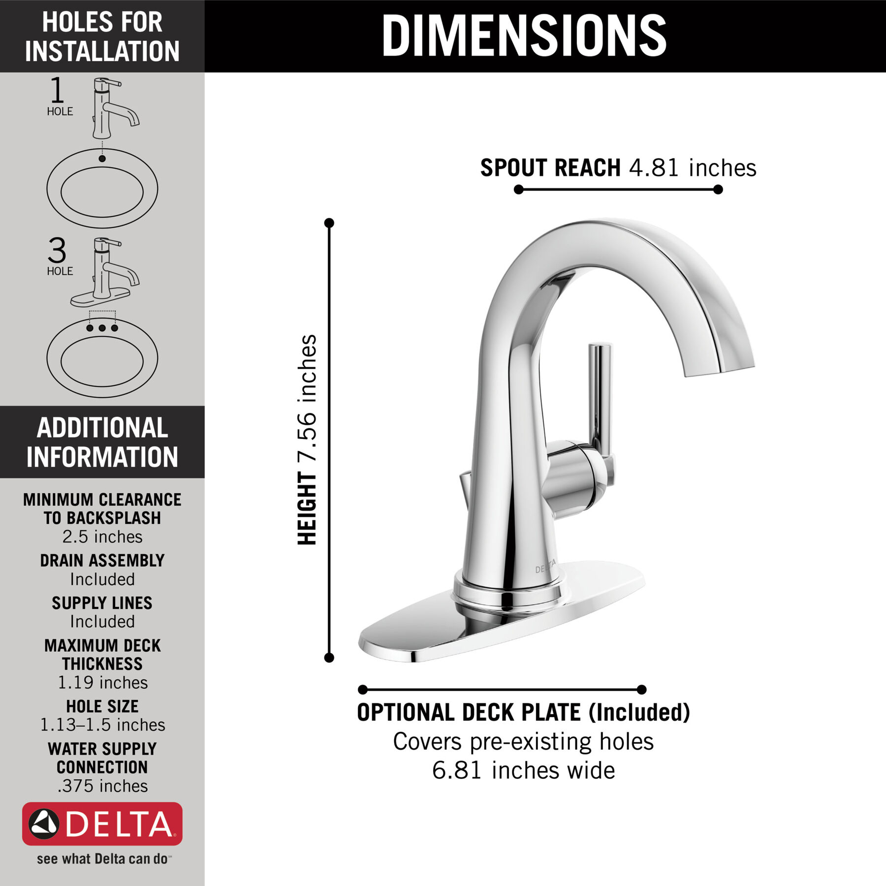 Centerset Bathroom Faucet (Recertified)