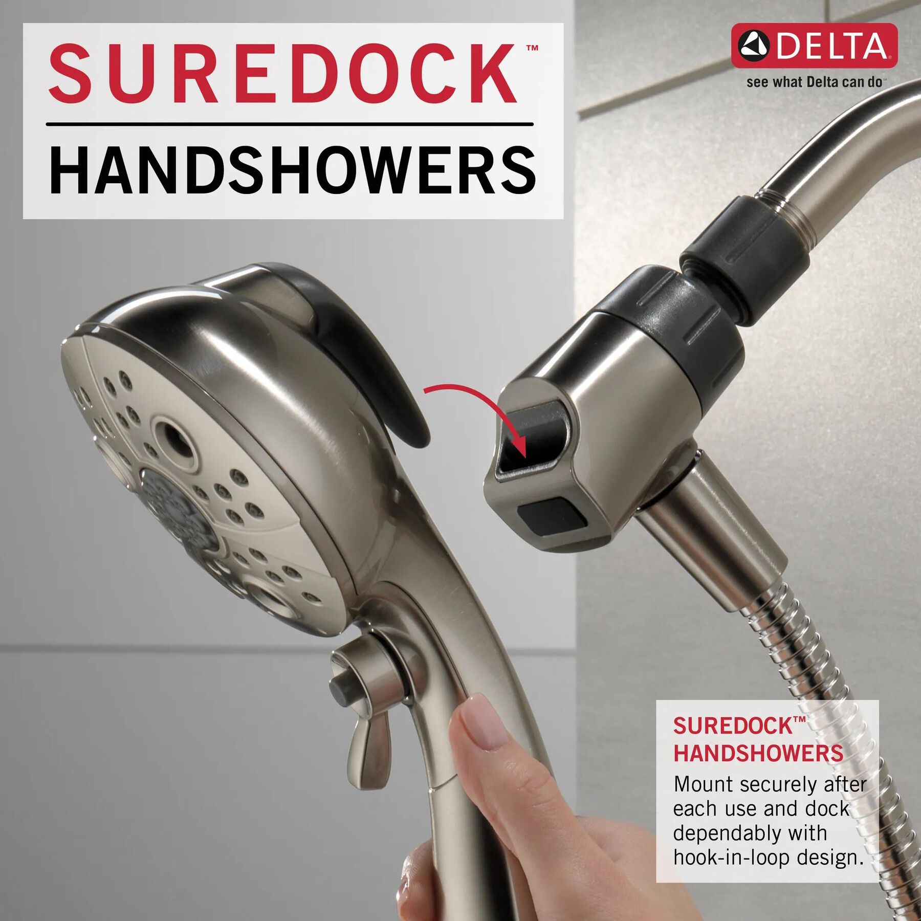 SureDock&trade; 5-Setting Hand Shower