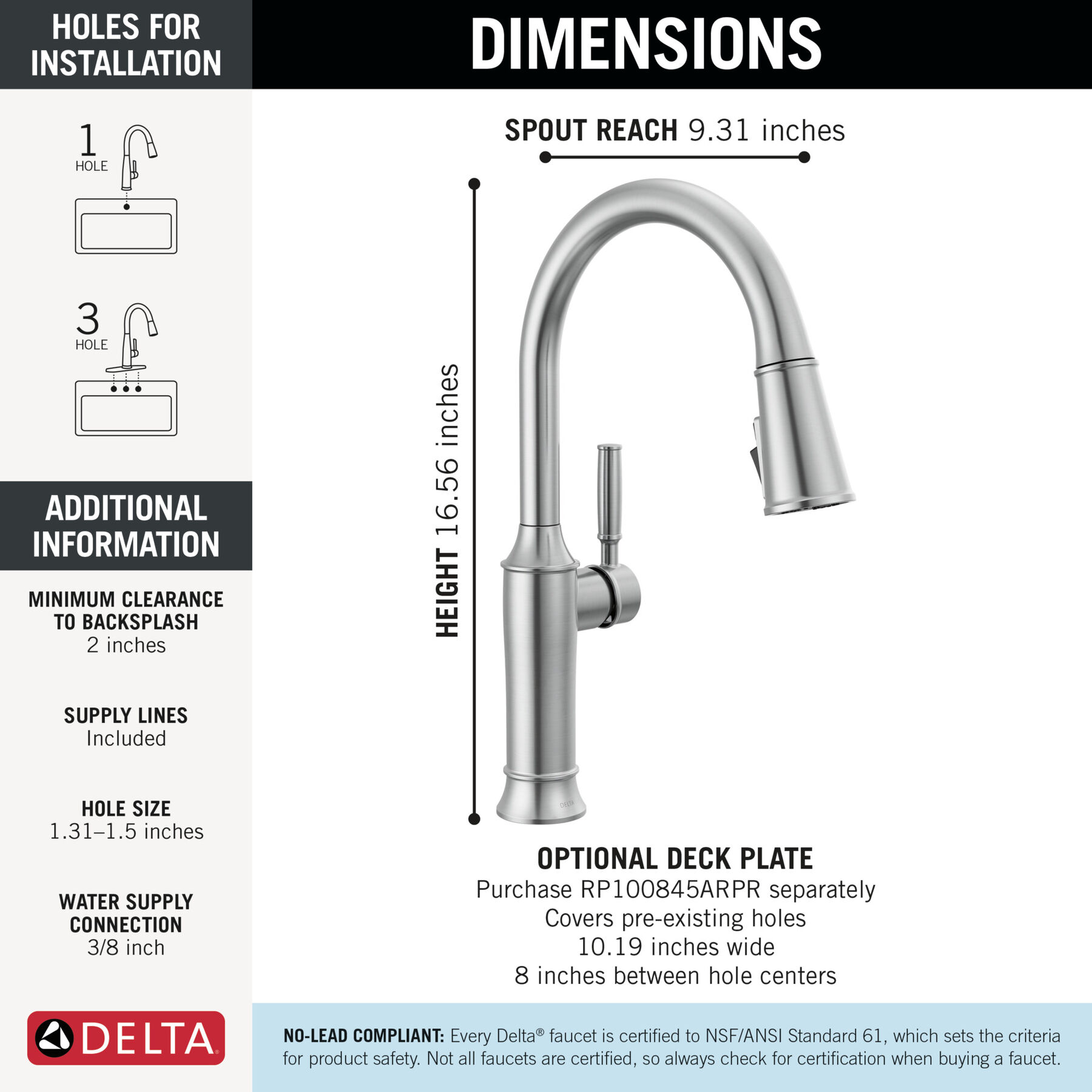 Single Handle Pull-Down Kitchen Faucet